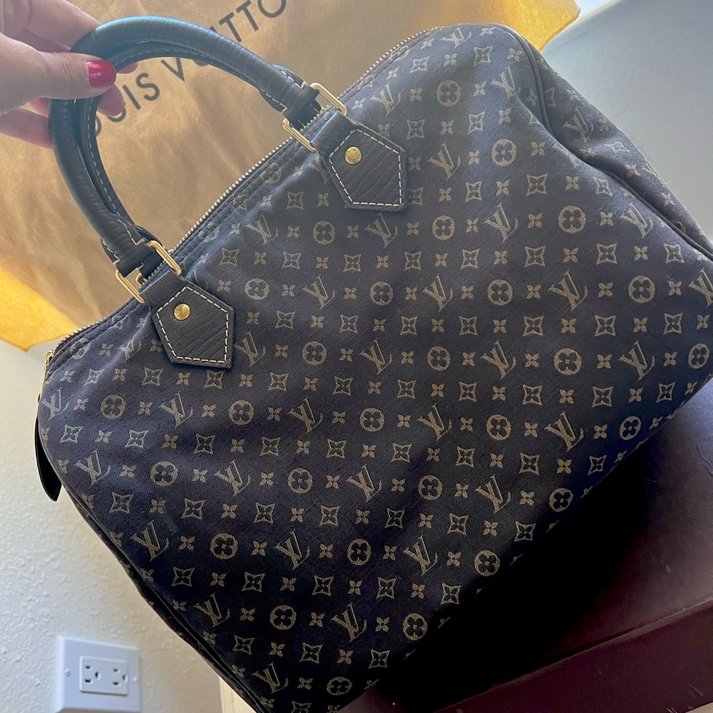 Louis Vuitton Monogram Mini Lin Croisette Speedy 30 Satchel